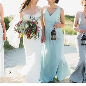 Hayley Paige 5651 Size 6 Dress in Ice Blue